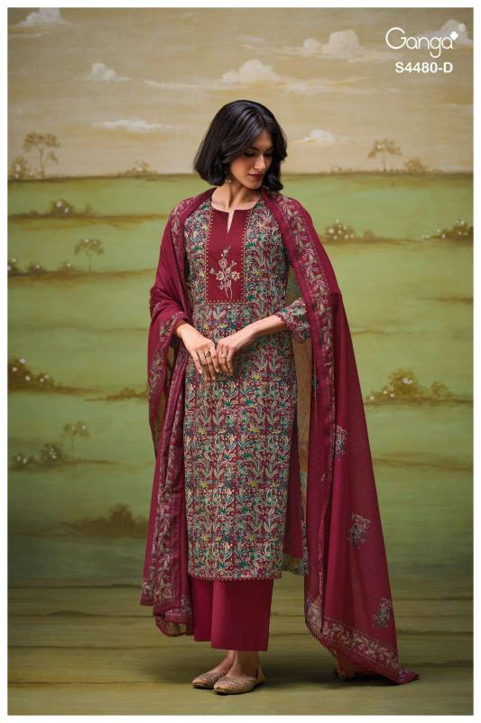 Ganga kenza 4480 wholesale dress materials in surat gujarat